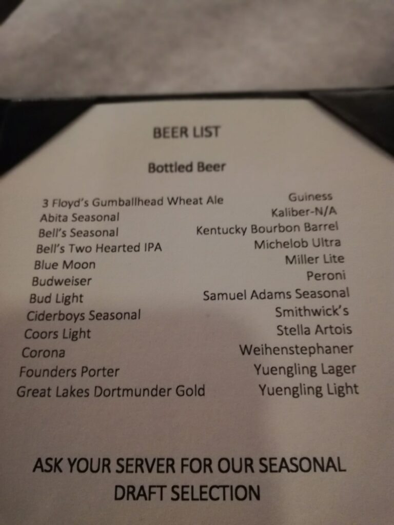 The Bistro Menu 7